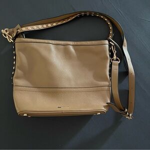 Convertible Crossbody Bag to Hobo Camel Rebecca Minkoff Blythe Gold Hardware